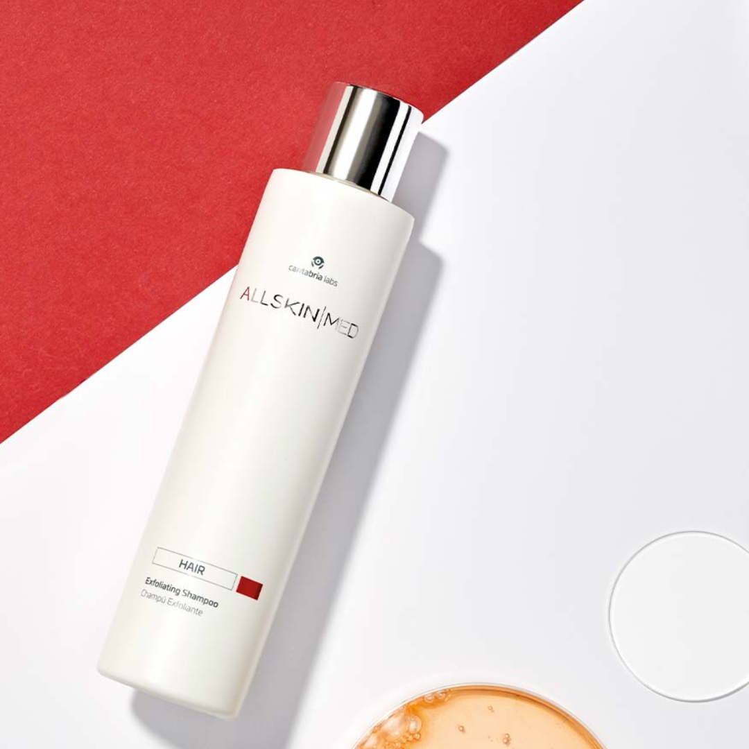 AllSkin Med Hair exfoliating shampoo for strengthening follicles, and restoring thicker, healthier hair