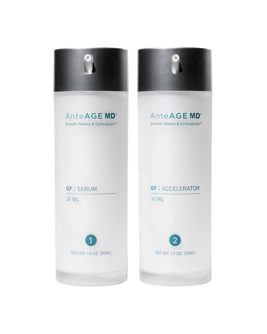 AnteAGE MD System Original Serum & Accelerator Kit – two-step stem cell skincare system to repair, hydrate, and renew skin tone, texture, and firmness