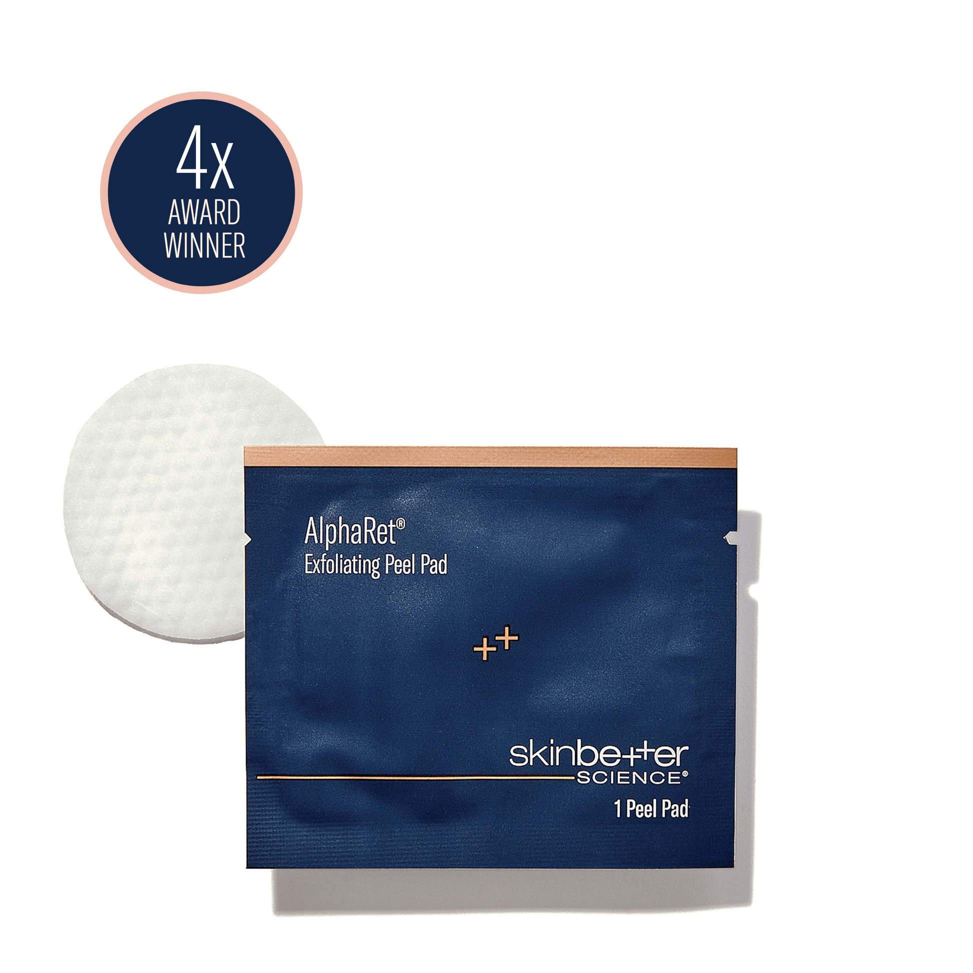 Skinbetter Science AlphaRet Exfoliating Pads – 30-night resurfacing pads with retinoid and glycolic acid and 4x award winner written behind