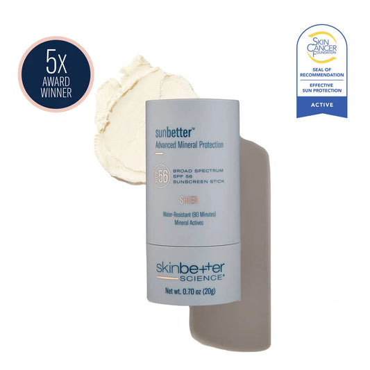 Skinbetter Science Sunbetter SHEER SPF50 High Protection Sunscreen Stick – lightweight broad-spectrum mineral sun protection