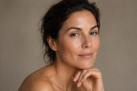 Woman showing skincare why exosome skincare works and why biosome technology is a powerful alternative