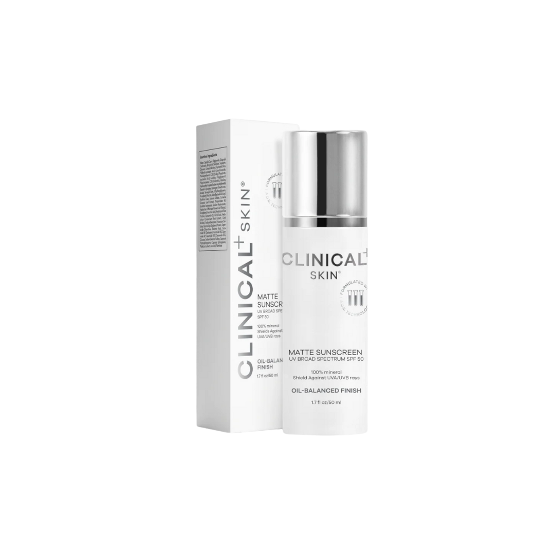 Clinical Skin Matte Sunscreen UV Broad-Spectrum SPF50 for matte, oil-control sun protection and smooth, shine-free skin