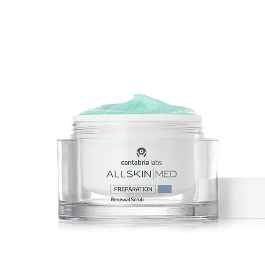 ALLSKIN MED Renewal Scrub for exfoliating, removing buildup, and revealing smoother, brighter skin