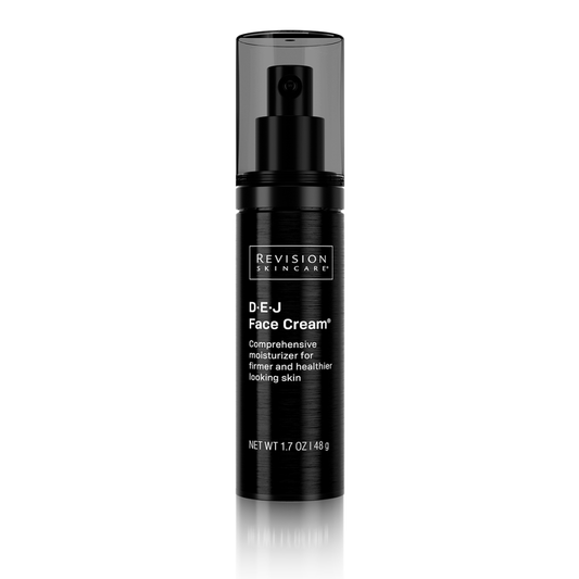 Revision Skincare D·E·J Face Cream, a daily antioxidant serum  that firms, smooths, and strengthens the skin for a youthful look.