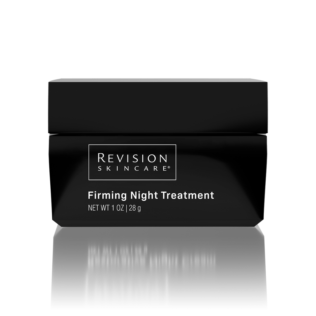 Revision Skincare Firming Night Treatment, a rich overnight antiageing skin cream that deeply hydrates, firms, and smooths skin while you sleep.