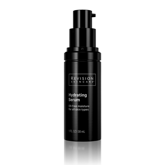 Revision Skincare Hydrating Serum, a lightweight, oil-free formula that deeply hydrates and smooths the skin.
